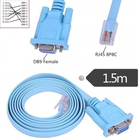 Netzwerk RJ45 zu RS232 COM Port Kabel